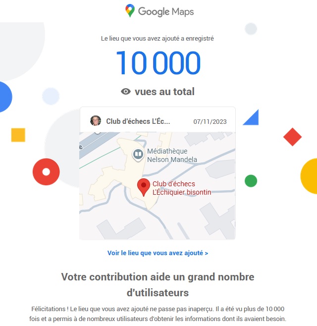 Google Maps échiquier bisontin