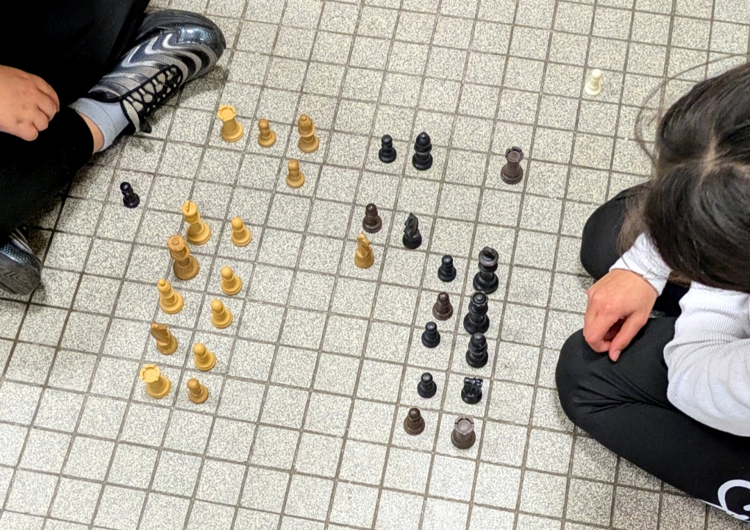 échiquier imaginaire carrelage enfants