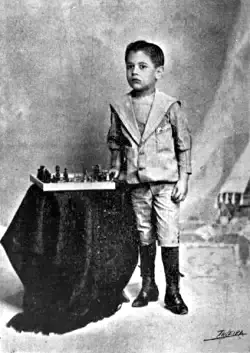 capablanca jeune Cuba échecs