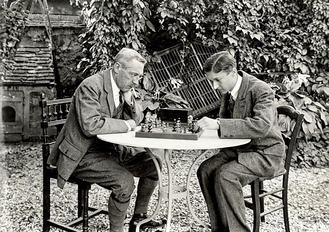 photo échecs  début XX